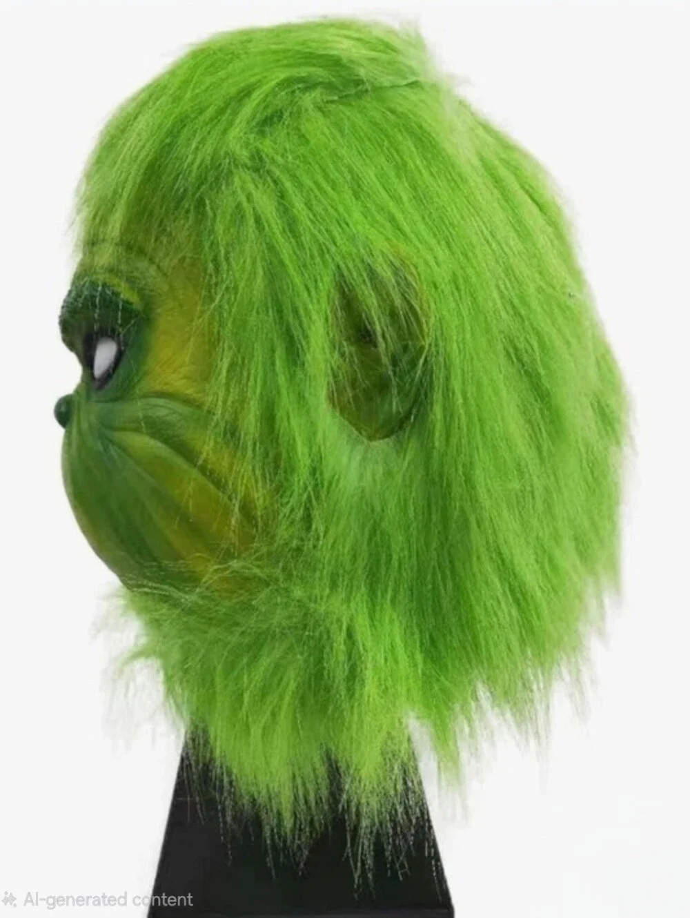 Grinch Costume Mask with Santa Hat